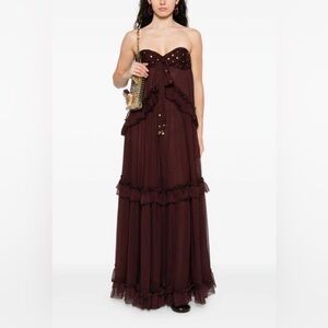 SIEDRES strapless maxi dress